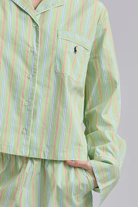 Striped Poplin Long-Sleeve Pajama Set Sleepwear Polo Ralph Lauren