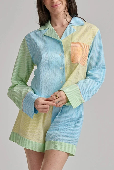 Striped Seersucker Shirt & Boxer PJ Set Sleepwear Polo Ralph Lauren