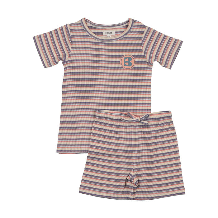Summer Stripe Shorts Set