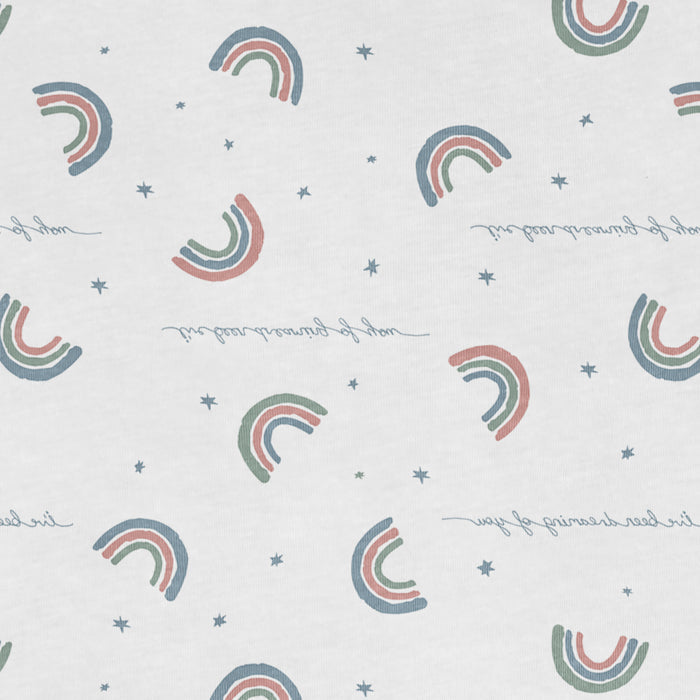Swaddle Up™ 1.0 TOG Cotton White Rainbow Dream