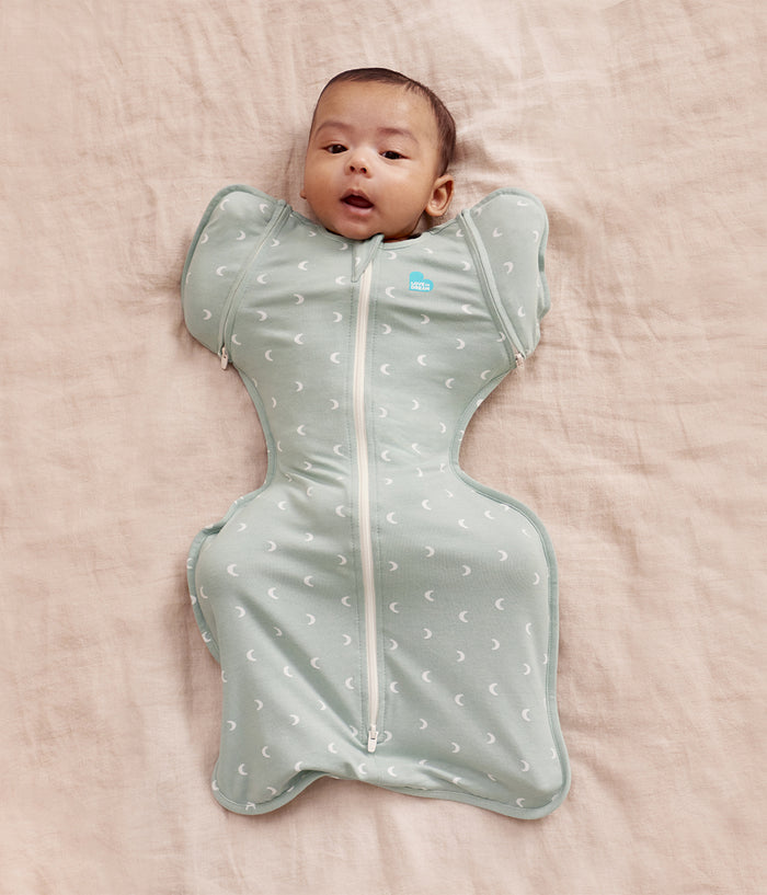 Swaddle Up™ 2-in-1 Early Roller Transition Bag 1.0 TOG Cotton Olive Moon