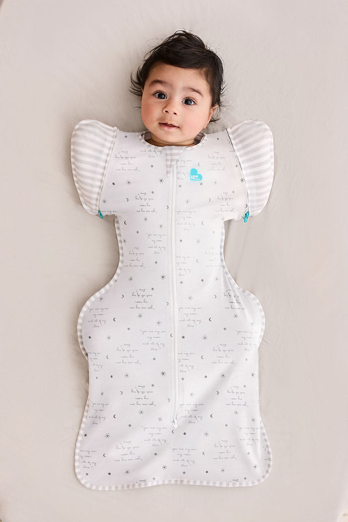 Swaddle Up™ 2-in-1 Transition Bag 0.2 TOG Cotton White You Are My