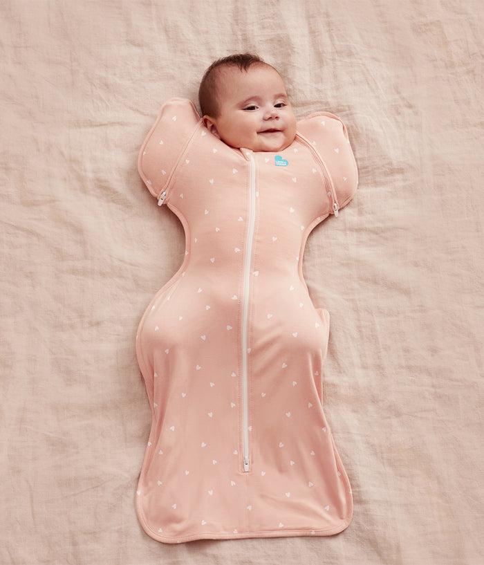 Swaddle Up™ 2-in-1 Transition Bag 0.2 TOG Viscose from Bamboo Blush Hearts
