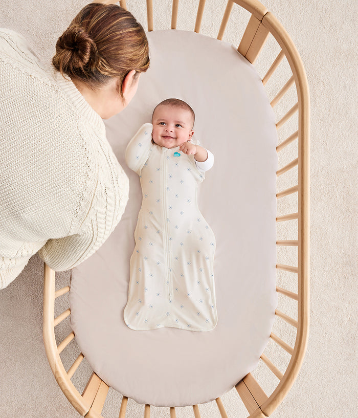 Swaddle Up™ 2-in-1 Transition Bag 0.2 TOG Viscose from Bamboo Mist Blue Sunny