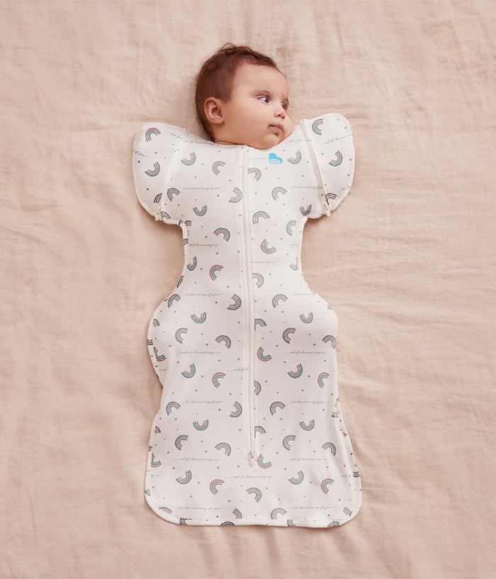 Swaddle Up™ 2-in-1 Transition Bag 1.0 TOG Cotton White Rainbow Dream