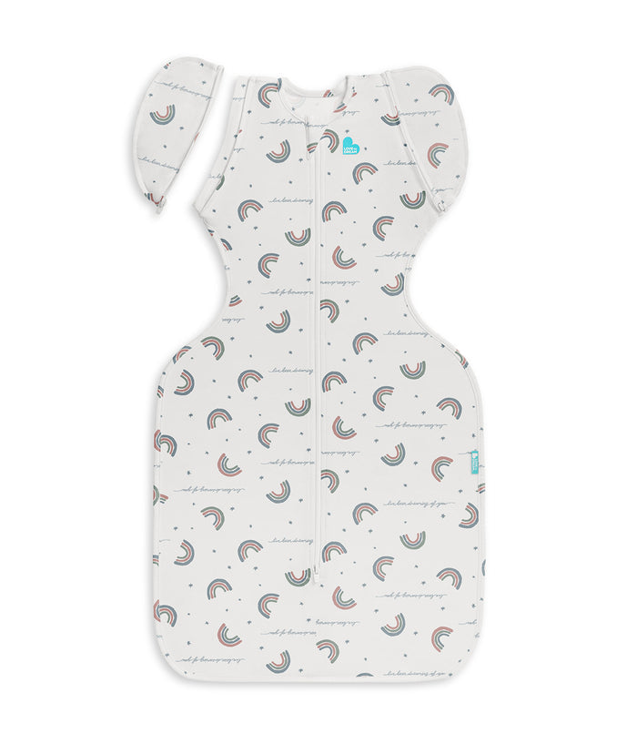 Swaddle Up™ 2-in-1 Transition Bag 1.0 TOG Cotton White Rainbow Dream