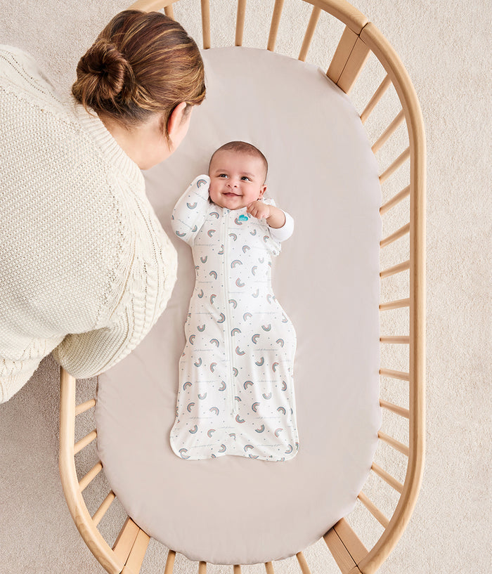 Swaddle Up™ 2-in-1 Transition Bag 1.0 TOG Cotton White Rainbow Dream