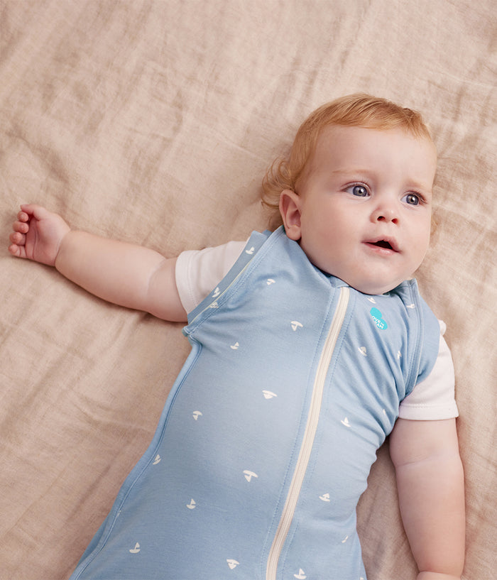 Swaddle Up™ 2-in-1 Transition Bag 1.0 TOG Viscose from Bamboo Mist Blue Boats