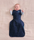 Swaddle Up™ 2-in-1 Transition Bag 1.5 TOG Cotton Fleece Navy Twinkle Embroidery