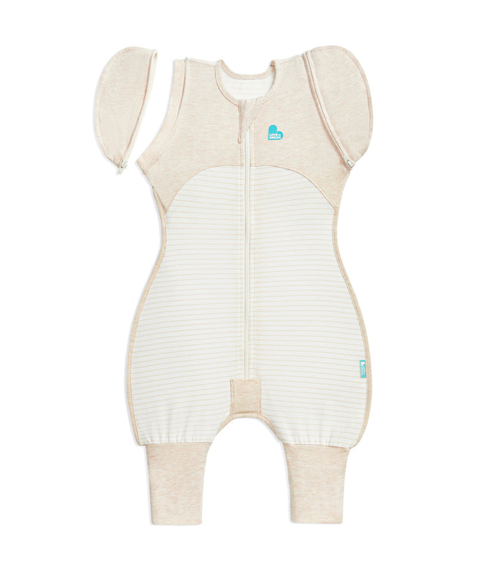 Swaddle Up™ 2-in-1 Transition Suit 0.2 TOG Cotton Tan Breton Stripe