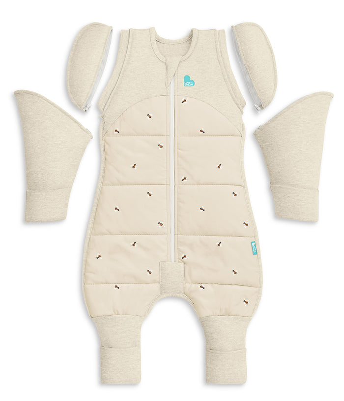 Swaddle Up™ 2-in-1 Transition Suit 2.5 TOG Cotton Oatmeal Bees