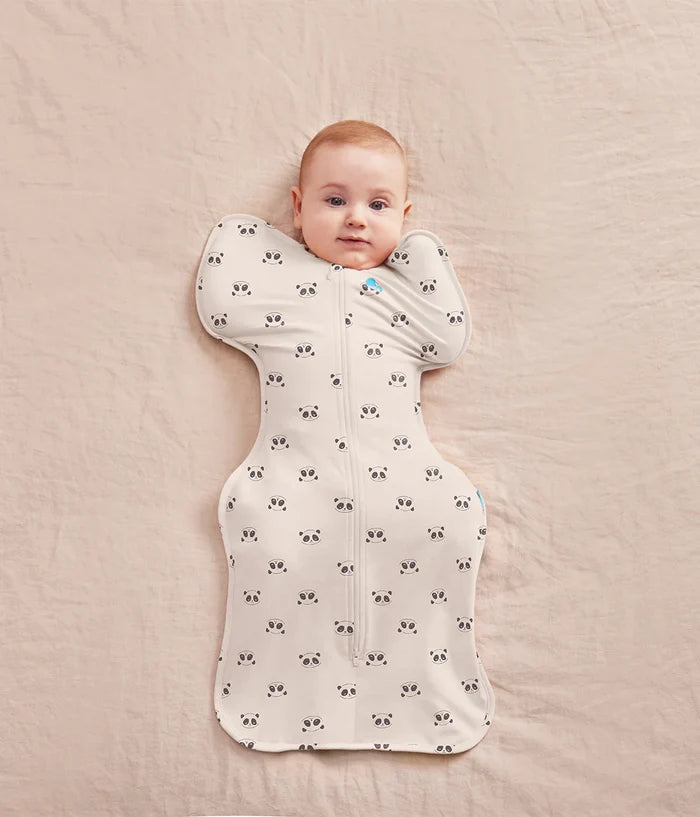 Swaddle Up & Romper Bundle | 1.0 TOG | Bamboo | Cream Sleepy Pandas
