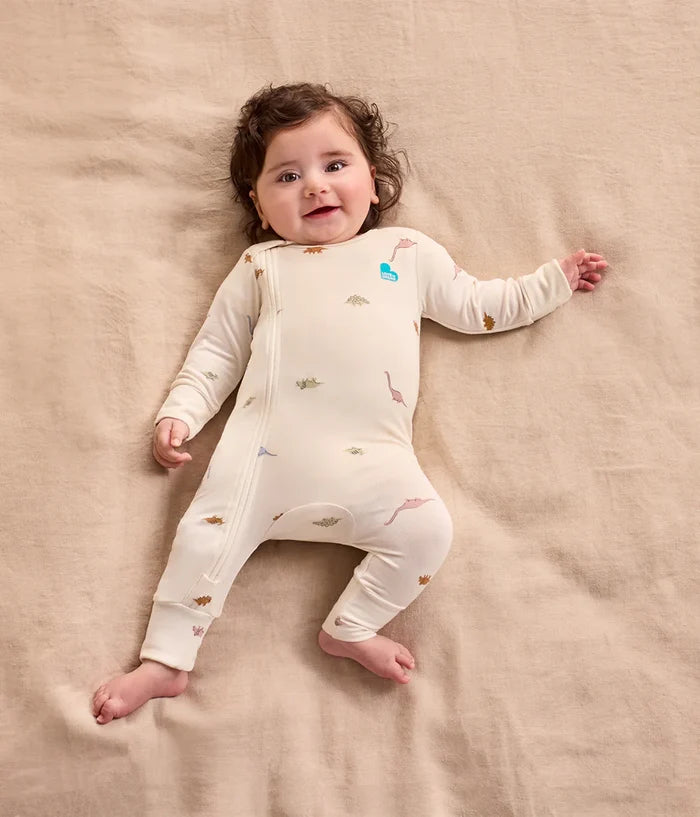 Swaddle Up & Romper Bundle | 1.0 TOG | Bamboo | Navy | Cream Dino Snore