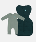 Swaddle Up & Romper Bundle | 3.5 TOG | Bamboo | Forest | Deep Olive