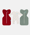 Swaddle Up Romper Starter Bundle | 1.0 TOG | Maroon | Deep Olive | Cream Bows