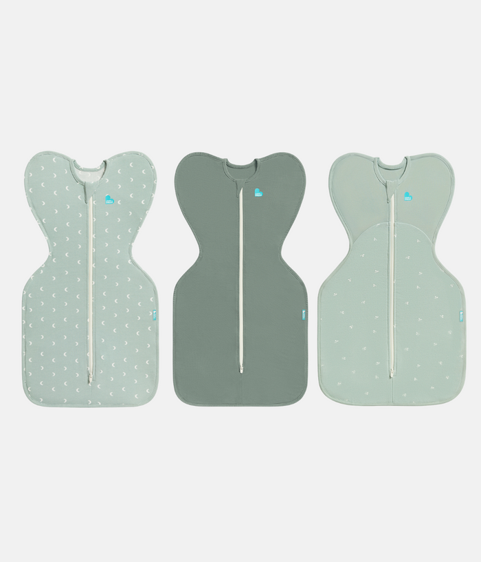 Swaddle Up Starter Bundle | 1.0 | 1.5 TOG | Olive Moon | Deep Olive | Olive Twigs
