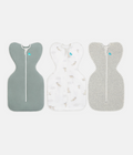 Swaddle Up™ Starter Bundle 1.0 TOG Deep Olive Cloud Bunnies Grey