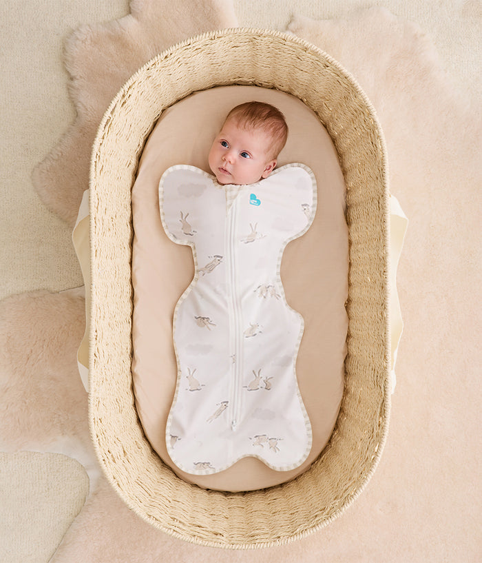 Swaddle Up™ Starter Bundle 1.0 TOG Dusty Blue Cloud Bunnies Grey