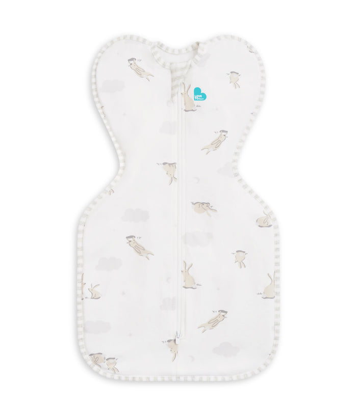 Swaddle Up™ Starter Bundle 1.0 TOG Dusty Blue Cloud Bunnies Grey