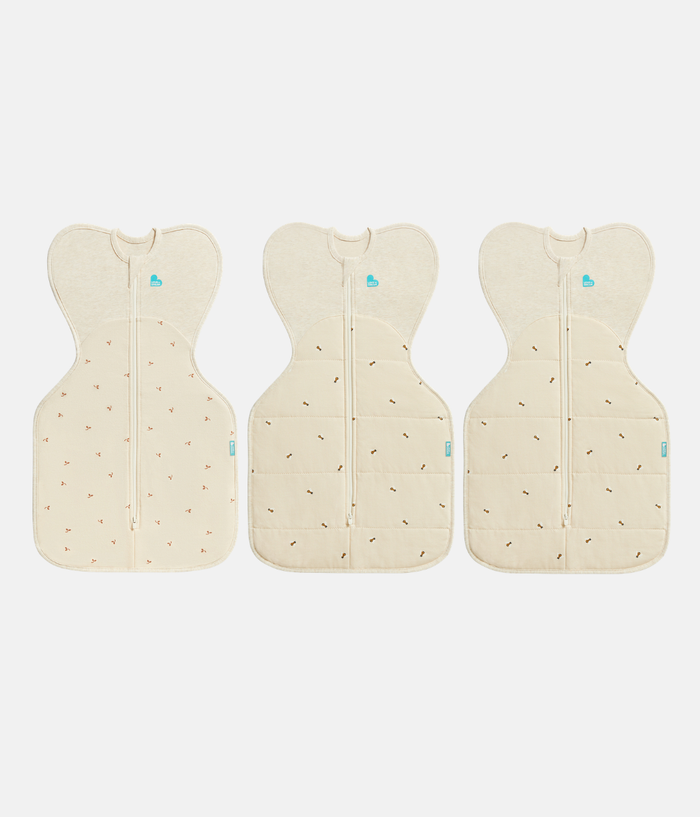 Swaddle Up Starter Bundle | 1.5 | 2.5 TOG | Oatmeal Twigs | Oatmeal Bees 2