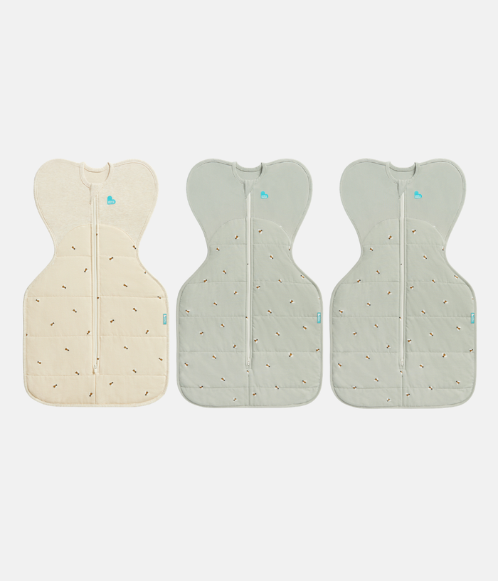 Swaddle Up Starter Bundle | 2.5 TOG | Oatmeal Bees | Olive Bees 2