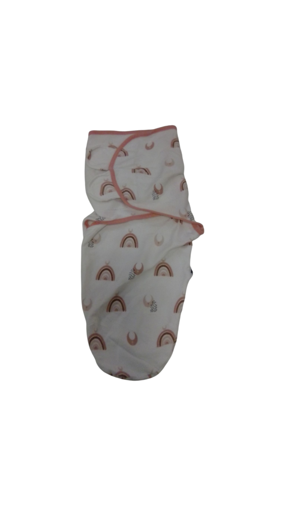 Swaddle: White/Pink