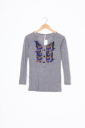 Sylvester Womens Grey Top Size XS
