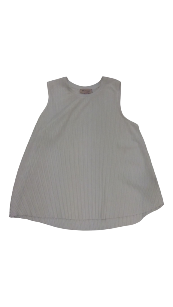 Tank Top: White Ribbed