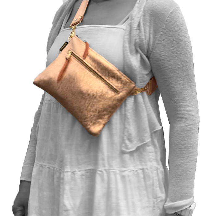 The Metallic Rita Crossbody and Hipbag: Copper