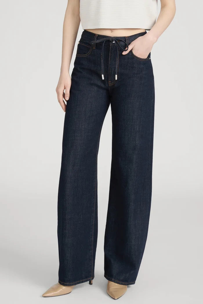 The Off Duty Drawstring Bow Jeans FRAME