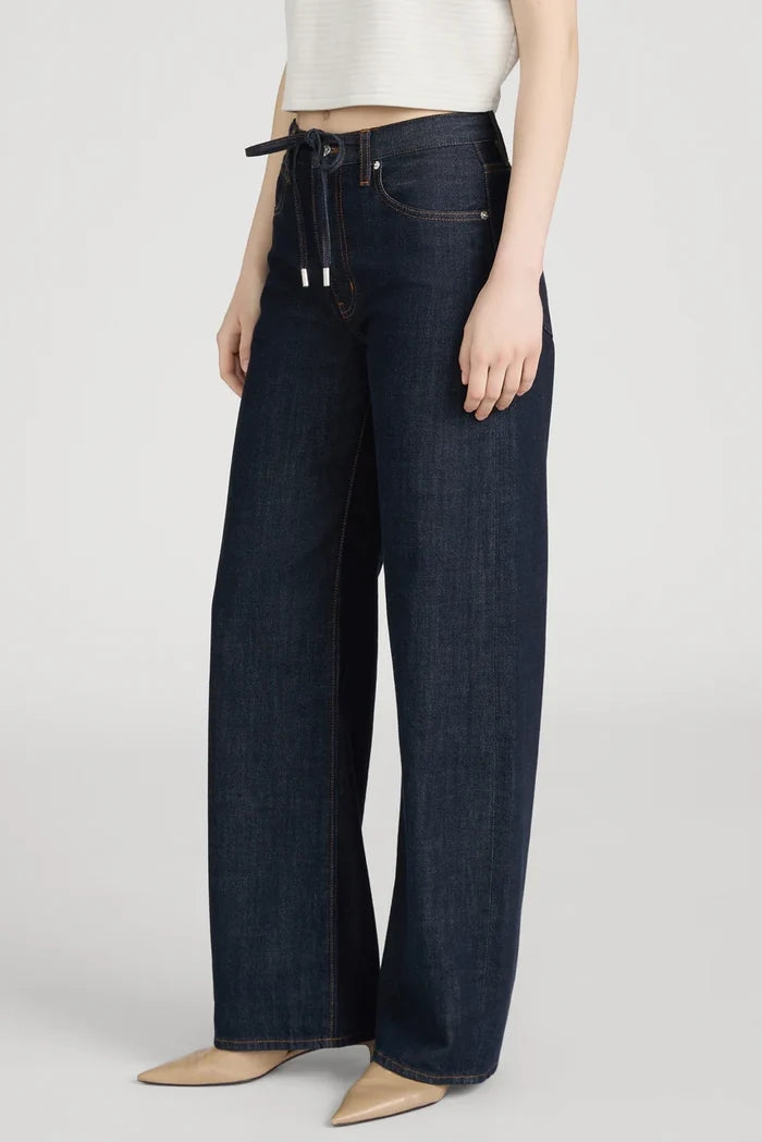 The Off Duty Drawstring Bow Jeans FRAME
