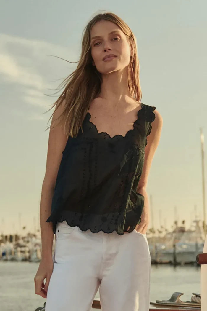 The Scalloped Eyelet Tank Tops The Great