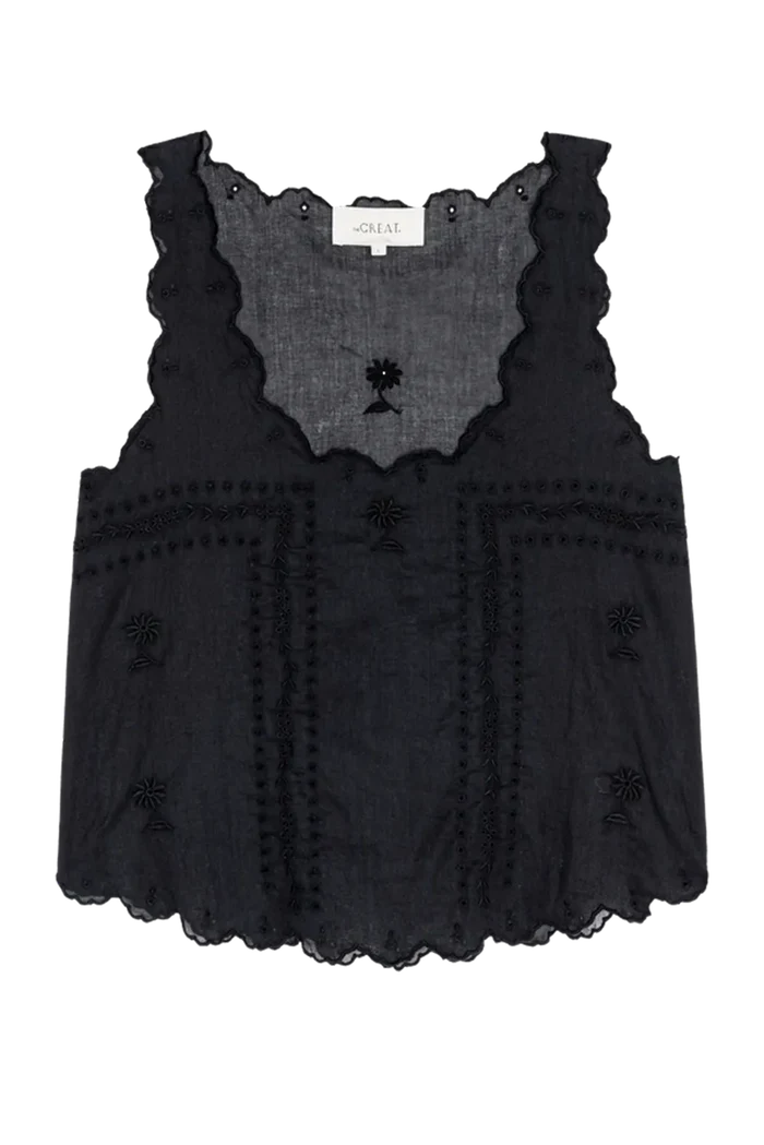 The Scalloped Eyelet Tank Tops The Great