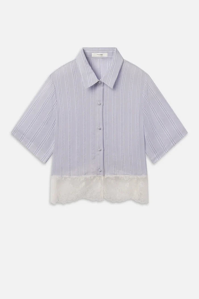 The Stripe Lace Shirt Shirts & Tops FRAME