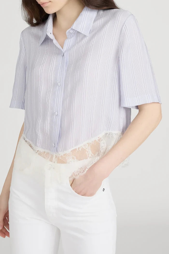 The Stripe Lace Shirt Shirts & Tops FRAME