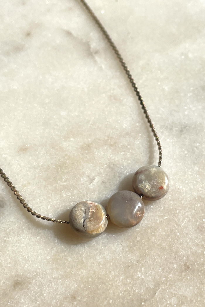 Three Dot Necklace Picture Jasper