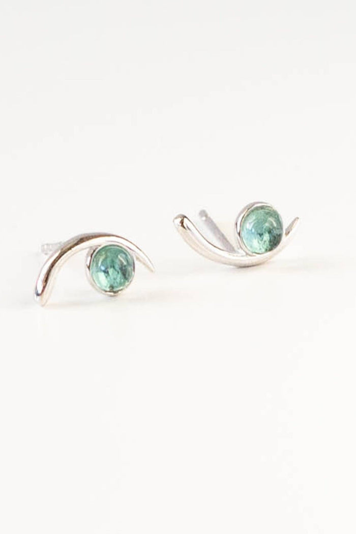 Tourmaline Cove Studs Silver