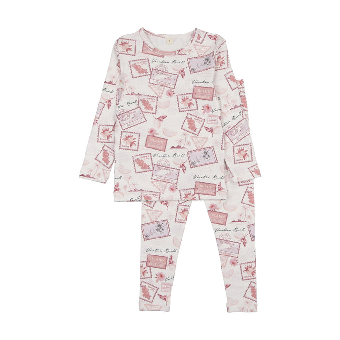 Tropical Travels Long Sleeve Pajamas
