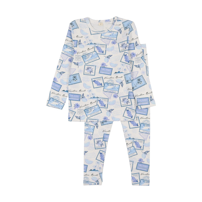 Tropical Travels Long Sleeve Pajamas