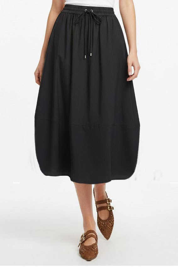 Tulip Midi Skirt: NAVY