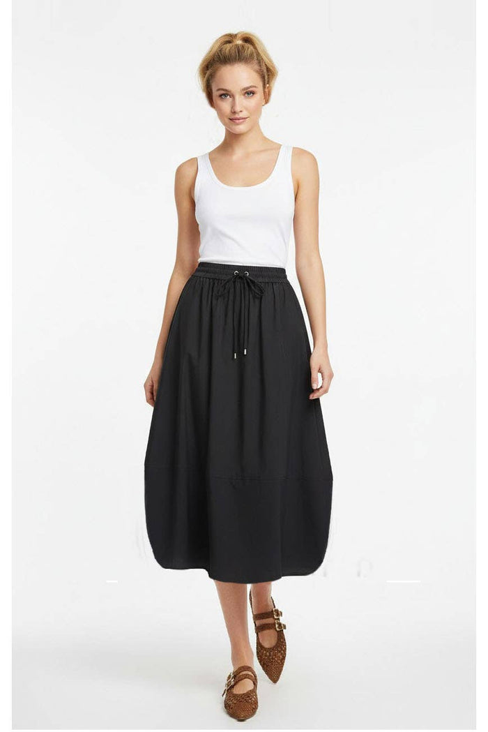Tulip Midi Skirt: NAVY