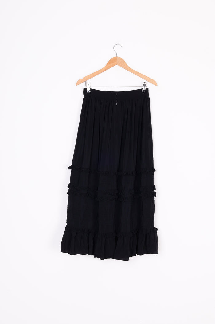Ulla Johnson Womens Black Maxi Skirt Size 4
