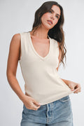 V-Neck Tank Top Oat
