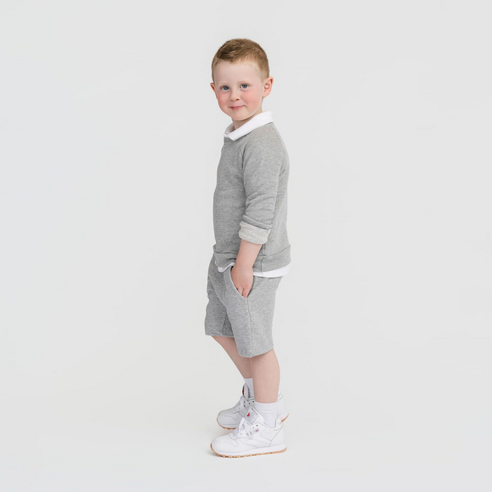 Varsity Polo - 100% GOTS Certified Organic Cotton Piqué - White - Kids - Made in Canada - mini mioche