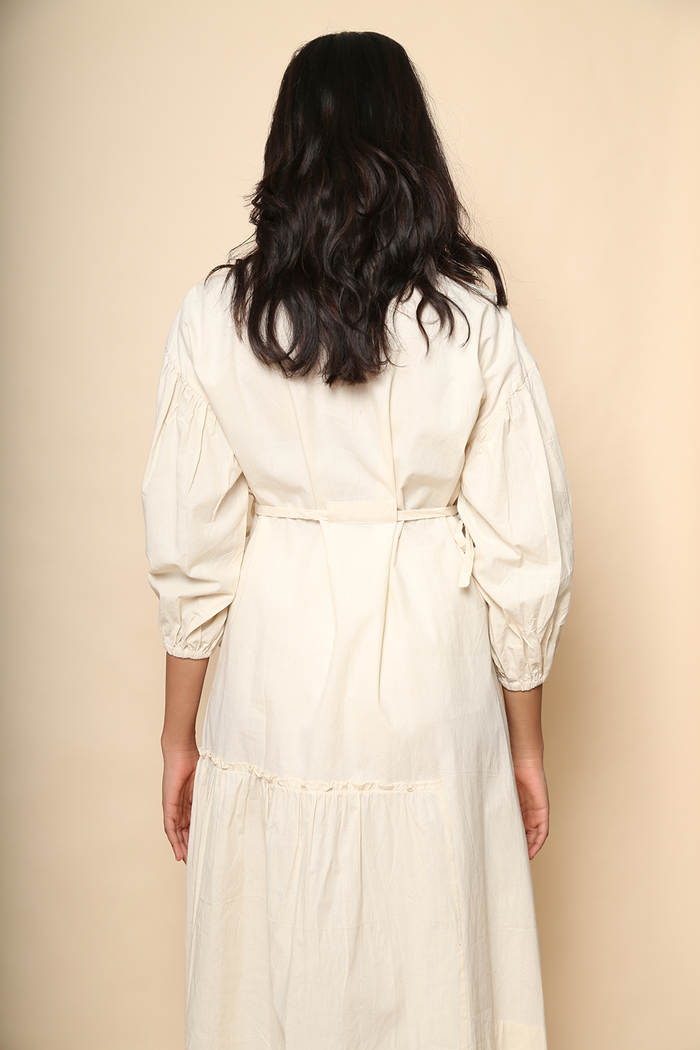 Veena Wrap Dress in Raw