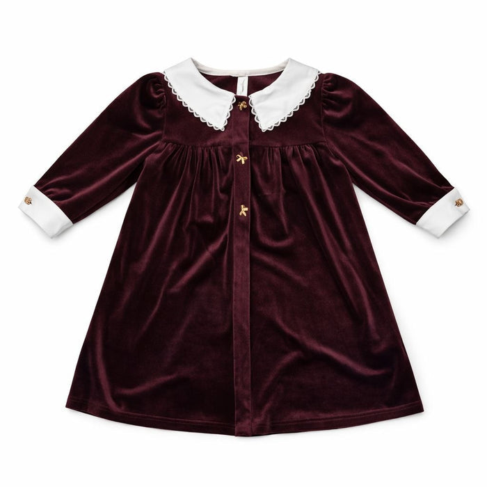 Velour Collar Dress
