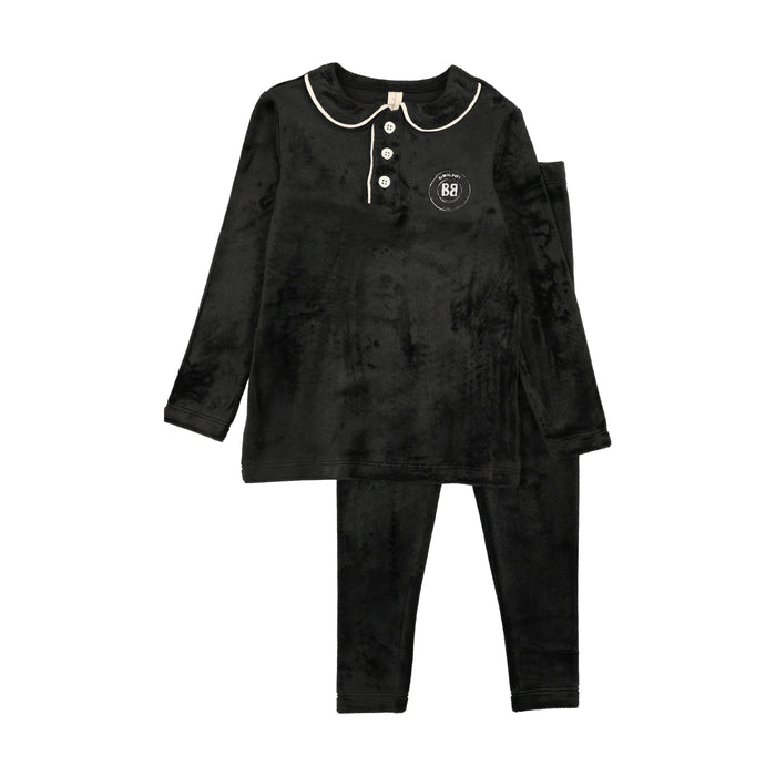 Velour Collar Emblem Pajamas
