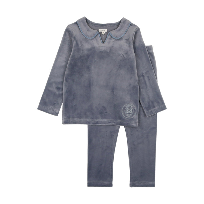 Velour Collar Emblem Pajamas