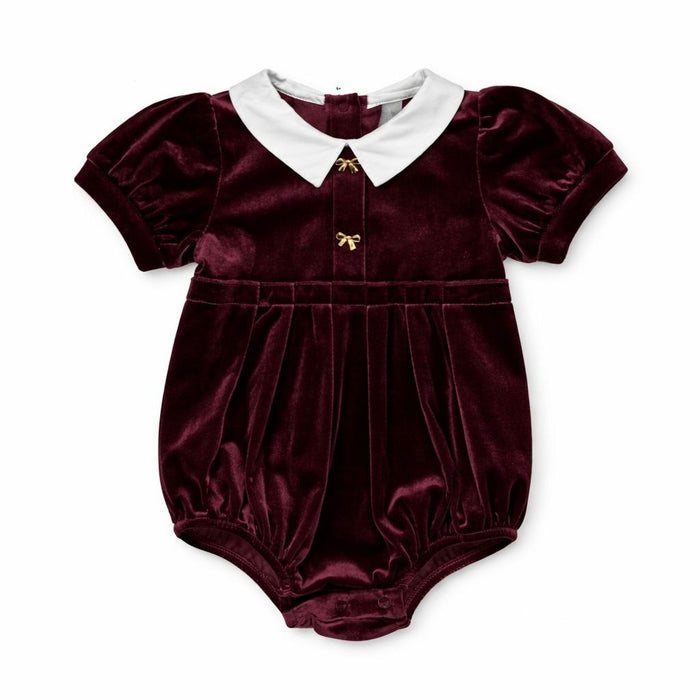 Velour Collar Romper