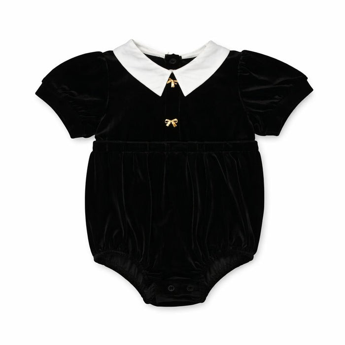 Velour Collar Romper